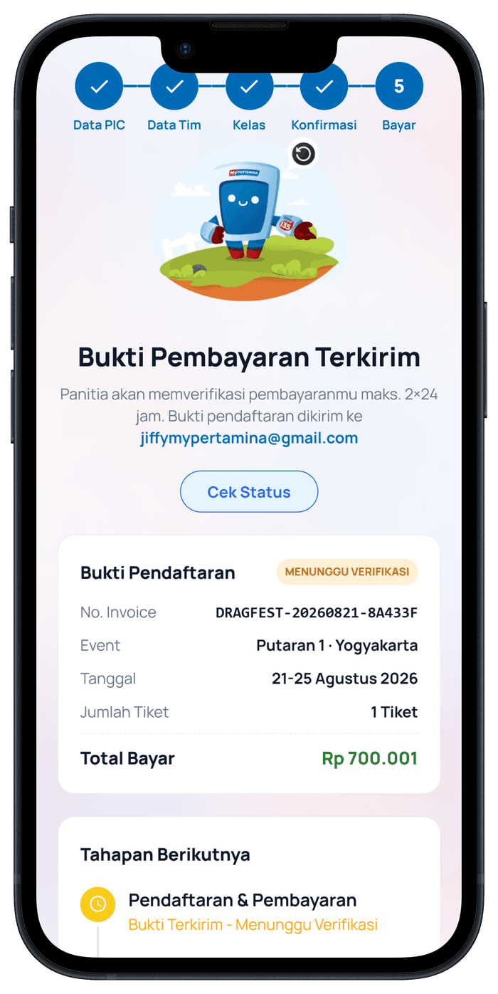 Langkah 7: Tunggu Verifikasi Panitia